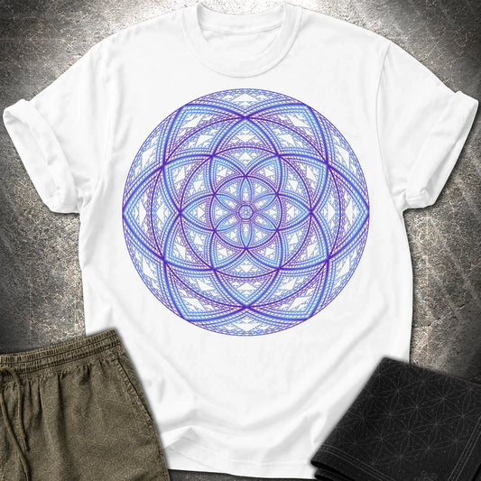 Sierpinski Seed Of Life T-Shirt - Sierpinski Seed Of Life T-Shirt - White