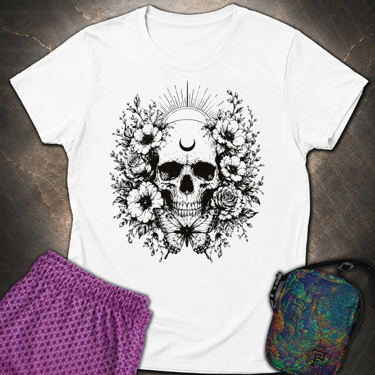 Moon Phases Moth - Moon Phases Moth Womens T-Shirt - White