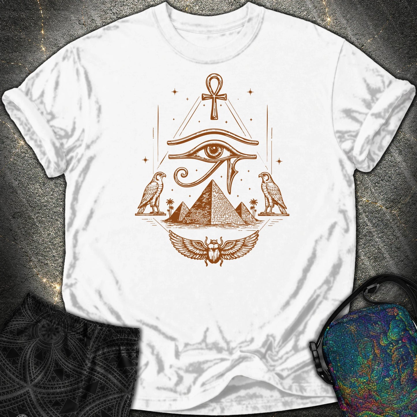 Eye Above the Ancient Pyramids - Eye Above the Ancient Pyramids Comfort T-Shirt - White