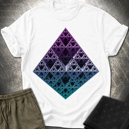 Sierpinski 3D Fractal T-Shirt - Sierpinski 3D Fractal T-Shirt - White