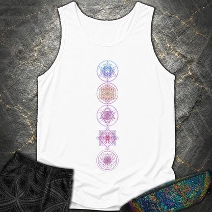 Sacred Geometry T-Shirt - Sacred Geometry Comfort Tank Top - White
