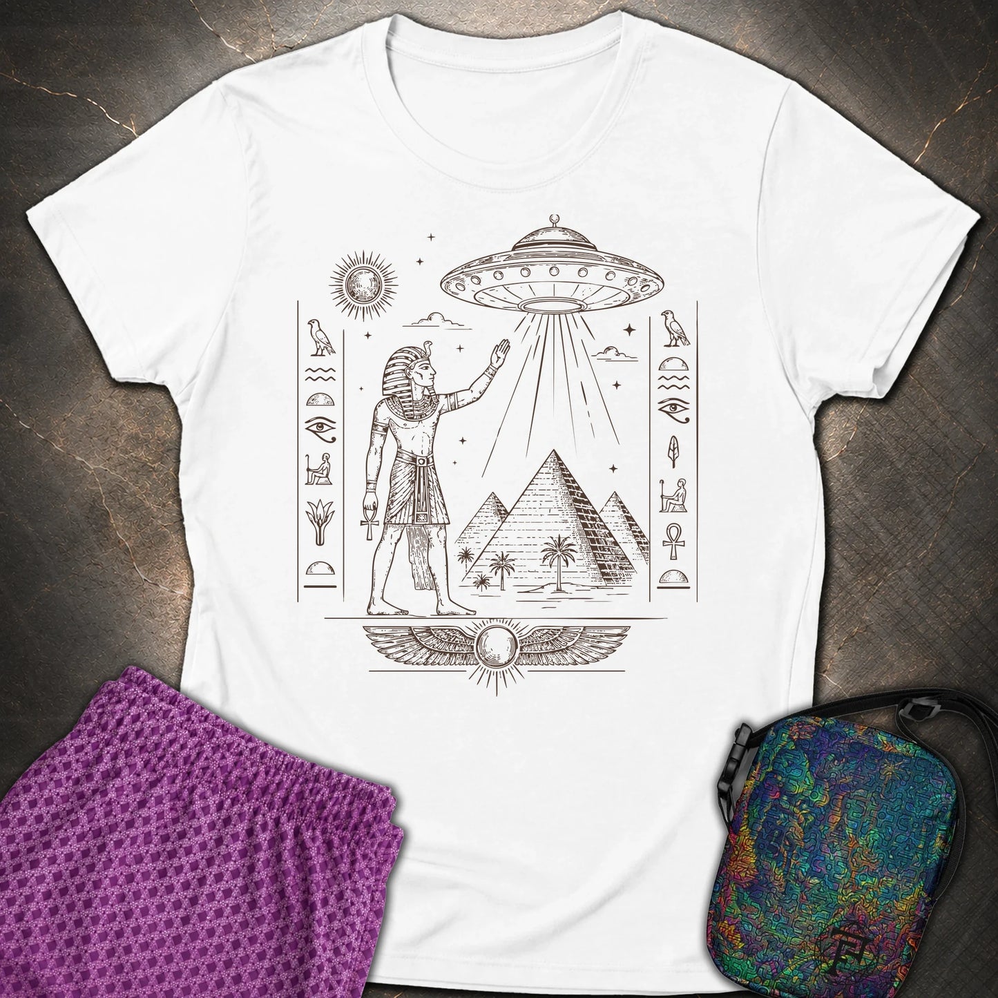 Pharaoh Beneath the Star Vessel - Pharaoh Beneath the Star Vessel Womens T-Shirt - White