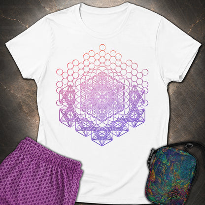 Metatron And Flower Connection - Metatron And Flower Connection Women's T-Shirt - White