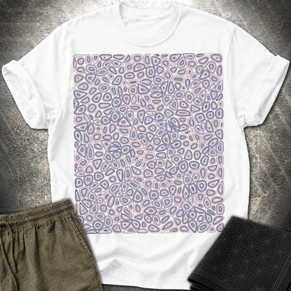 Psychedelic Boho Groovy Abstract Pattern T-Shirt - Psychedelic Boho Groovy Abstract Pattern T-Shirt - White