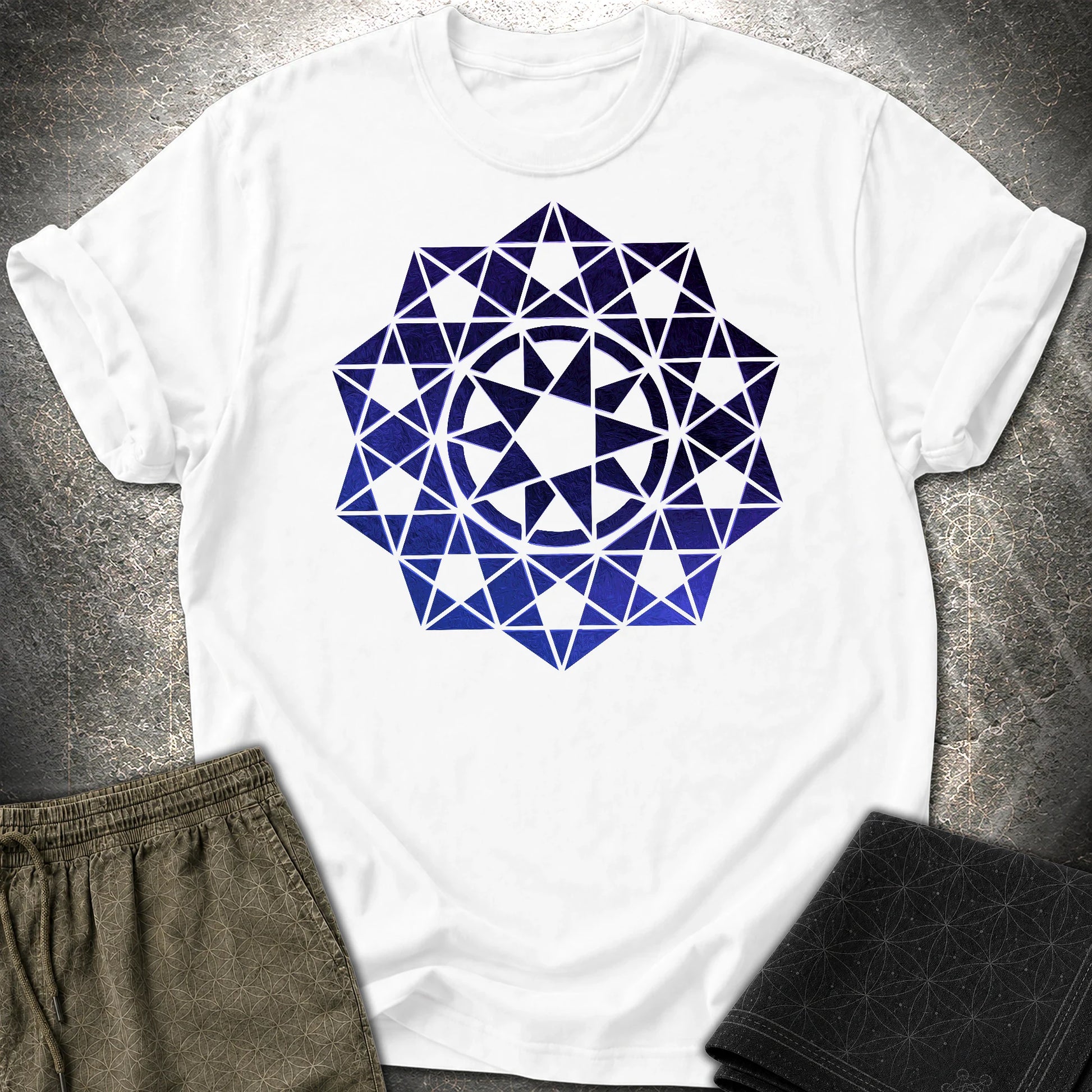 Crop Circle Purple T-Shirt - Crop Circle Purple T-Shirt - White
