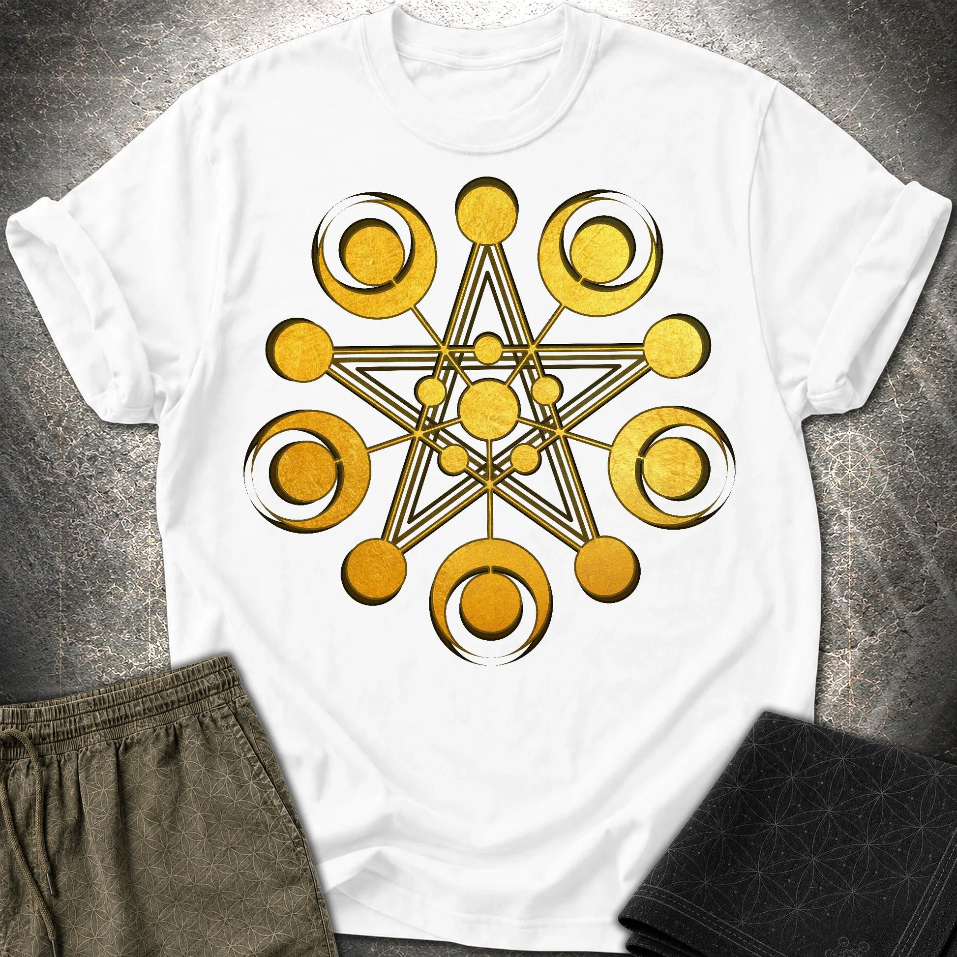 Golden Crop Circle T-Shirt - Golden Crop Circle T-Shirt - White