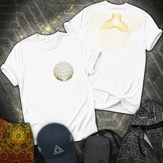 Regular Polygons Triskel 2 Sided T-Shirt - Regular Polygons Triskel 2 Sided T-Shirt - White