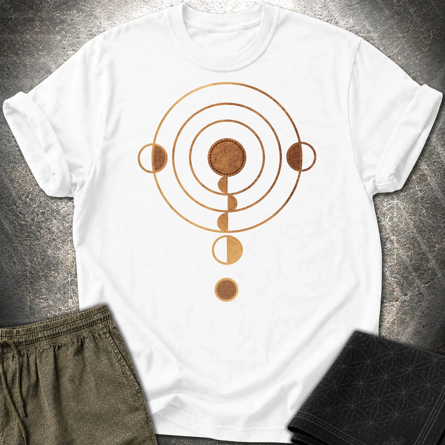 Crop Cirlce Copper T-Shirt - Crop Cirlce Copper T-Shirt - White