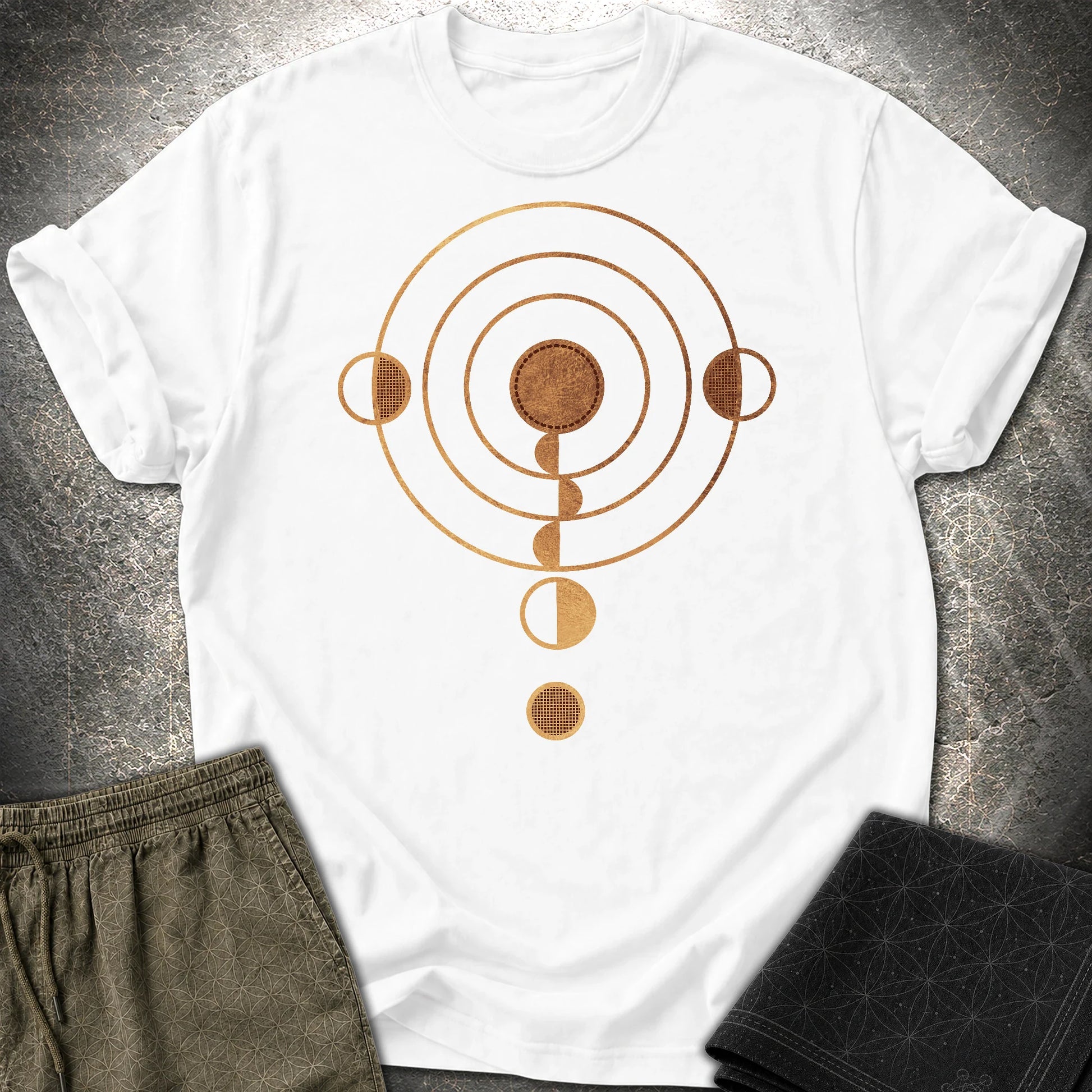 Crop Cirlce Copper T-Shirt - Crop Cirlce Copper T-Shirt - White