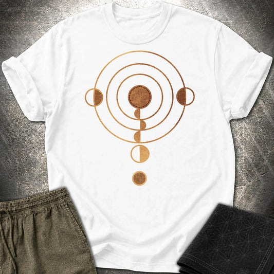 Crop Cirlce Copper T-Shirt - Crop Cirlce Copper T-Shirt - White