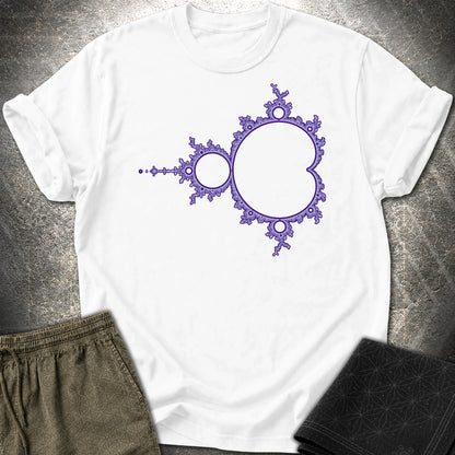 Mandelbrot Set Psychedelic Fractal Math Art T-Shirt - Mandelbrot Set Psychedelic Fractal Math Art T-Shirt - White