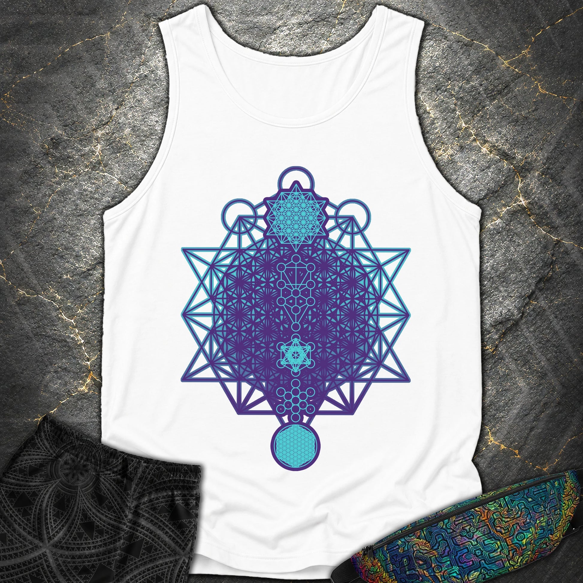 All The Sacred Geometry - All The Sacred Geometry Tank - White