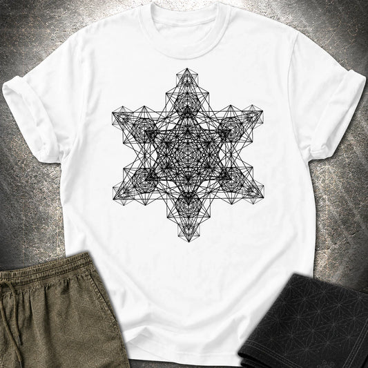 Metatron Fractal Star T-Shirt - Metatron Fractal Star T-Shirt - White