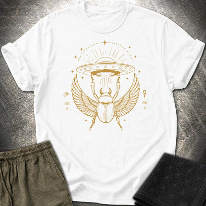 Celestial Scarab Beneath the Starship - Celestial Scarab Beneath the Starship T-Shirt - White