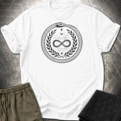 888 Ouroboros Infinity Unisex T-Shirt - 888 Ouroboros Infinity Unisex T-Shirt - White