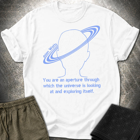 Alan Watts Aperture T-Shirt - Alan Watts Aperture T-Shirt - White