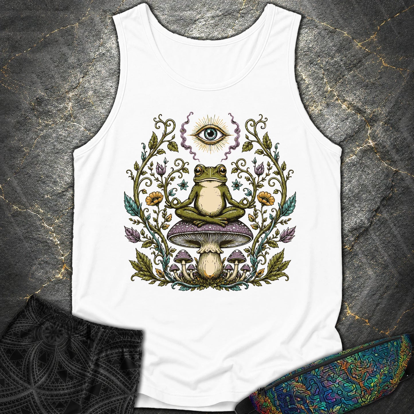 enlightened Frog - enlightened Frog Comfort Tank Top - White