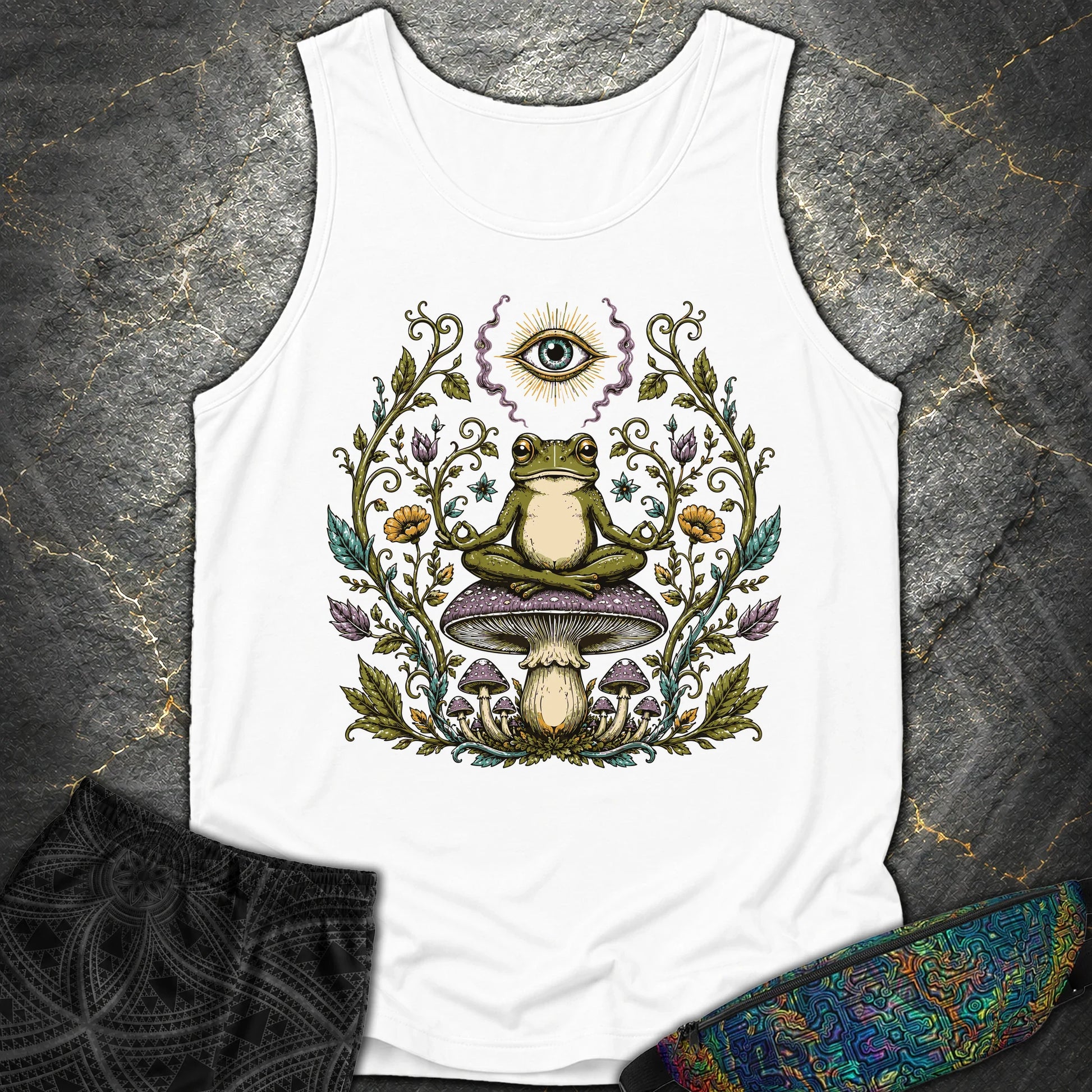 enlightened Frog - enlightened Frog Comfort Tank Top - White