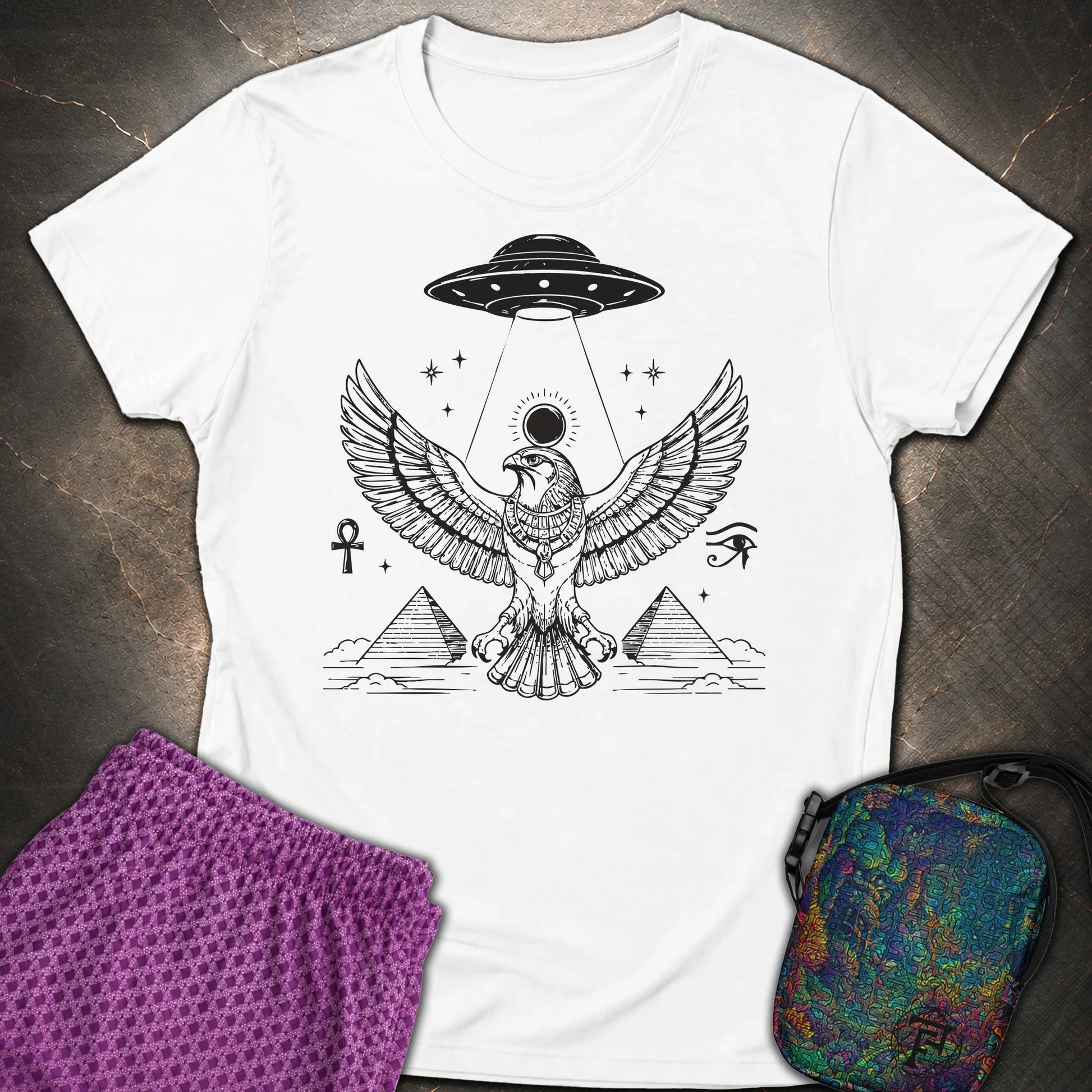 Shadow Falcon Under Alien Light - Shadow Falcon Under Alien Light Womens T-Shirt - White