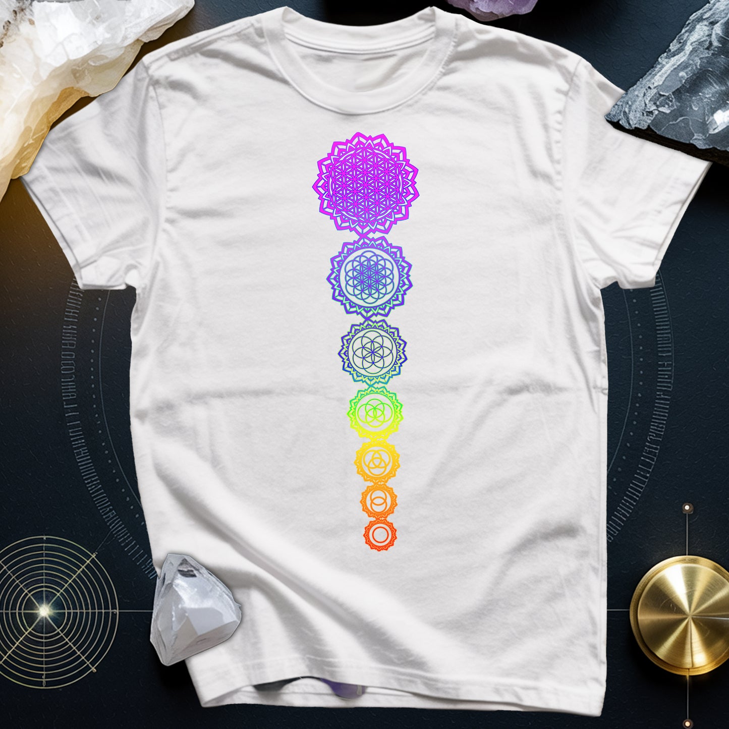 Flower Of Life Chakras T-Shirt
