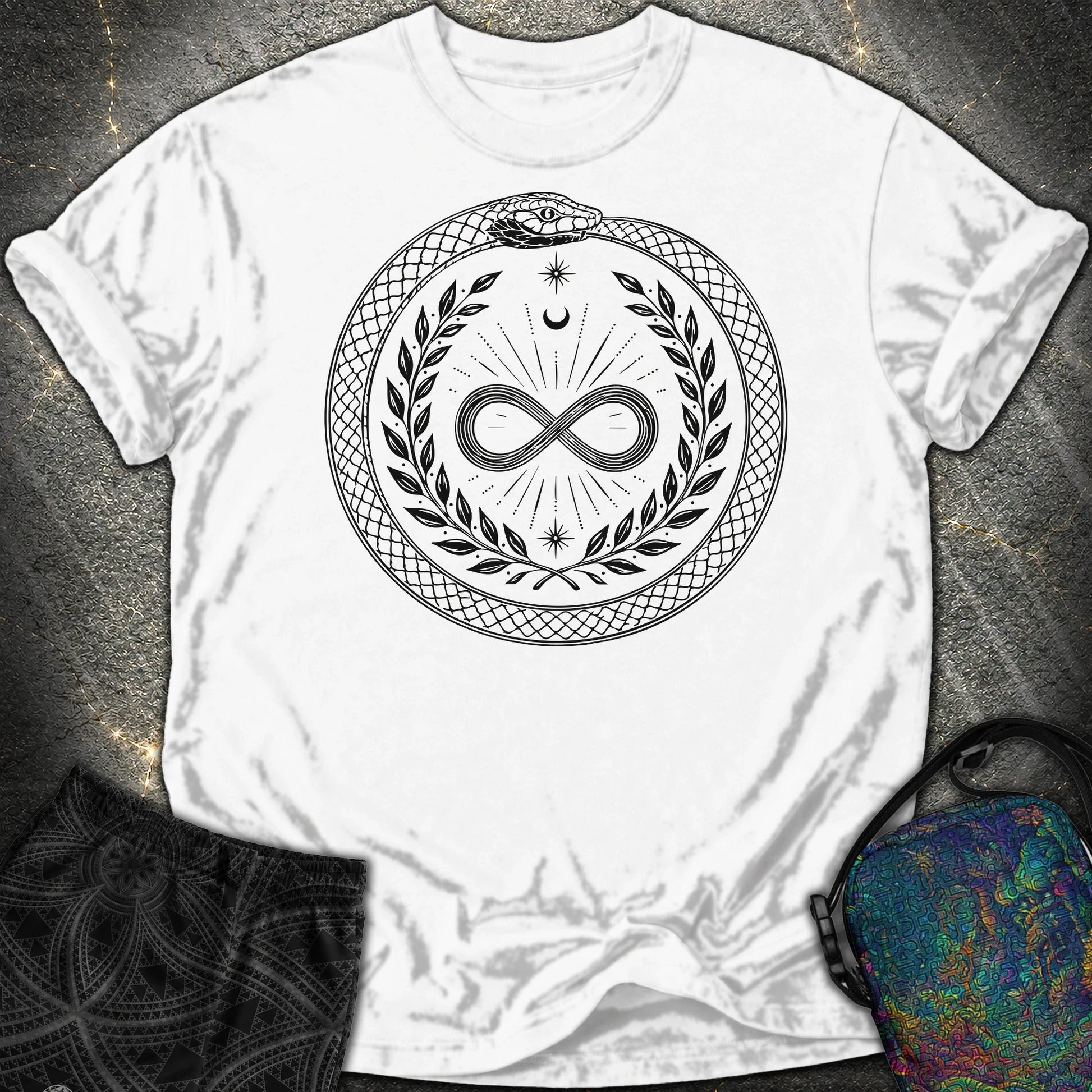 888 Ouroboros Infinity Comfort T-Shirt - 888 Ouroboros Infinity Comfort T-Shirt - White