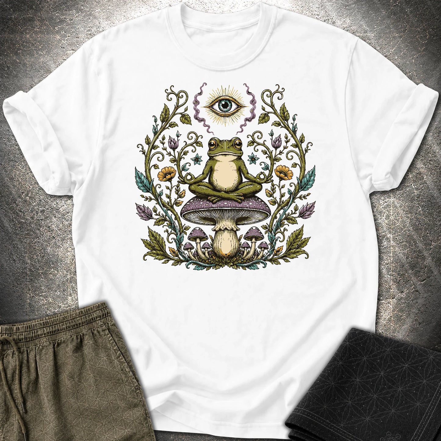 enlightened Frog - enlightened Frog T-Shirt - White