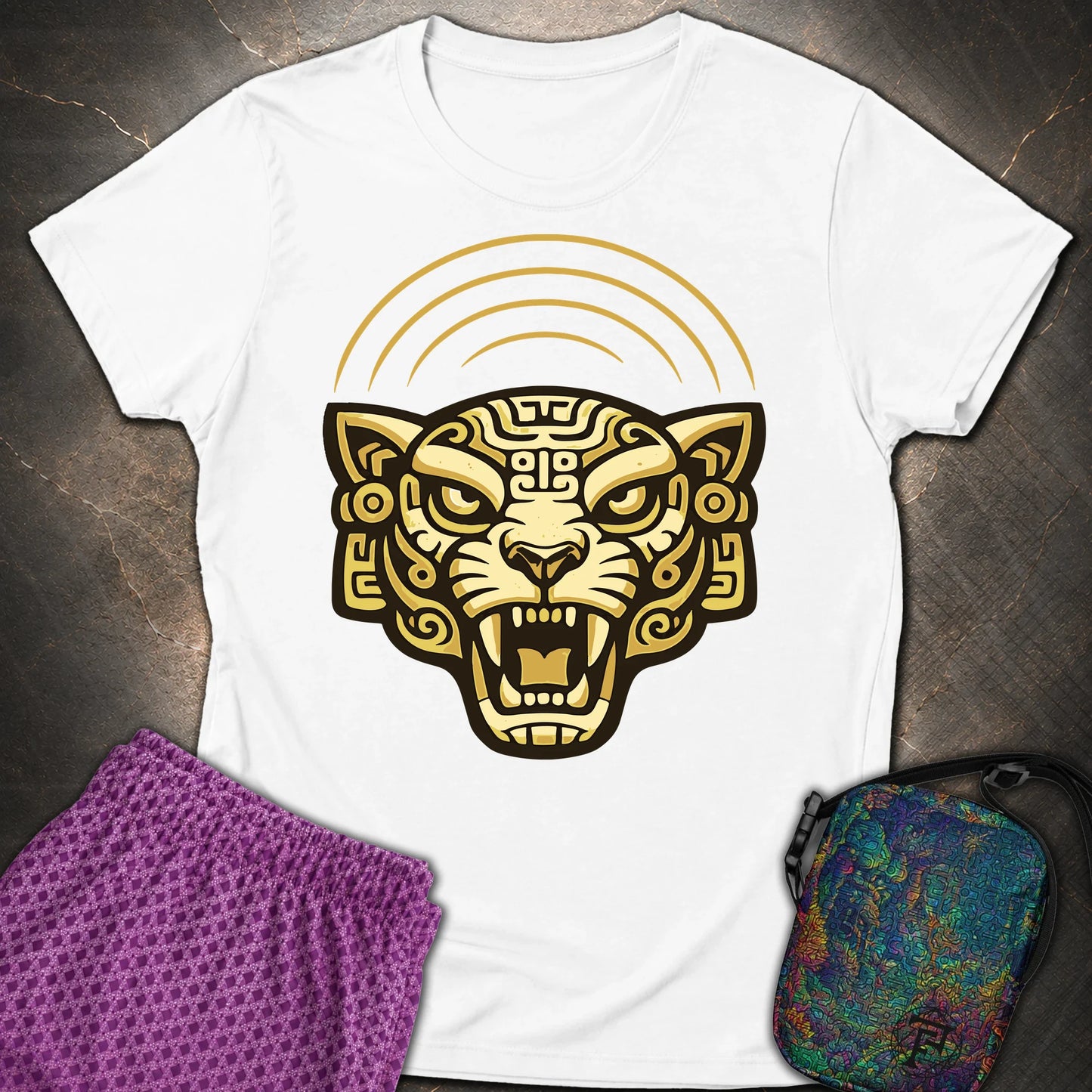 Mayan Jaguar - Mayan Jaguar Womens T-Shirt - White
