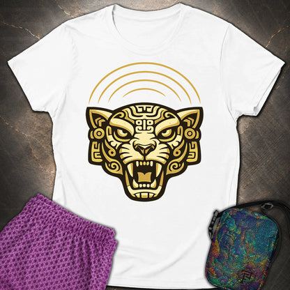 Mayan Jaguar - Mayan Jaguar Womens T-Shirt - White