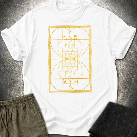Golden Ratio Symmetry T-Shirt - Golden Ratio Symmetry T-Shirt - White