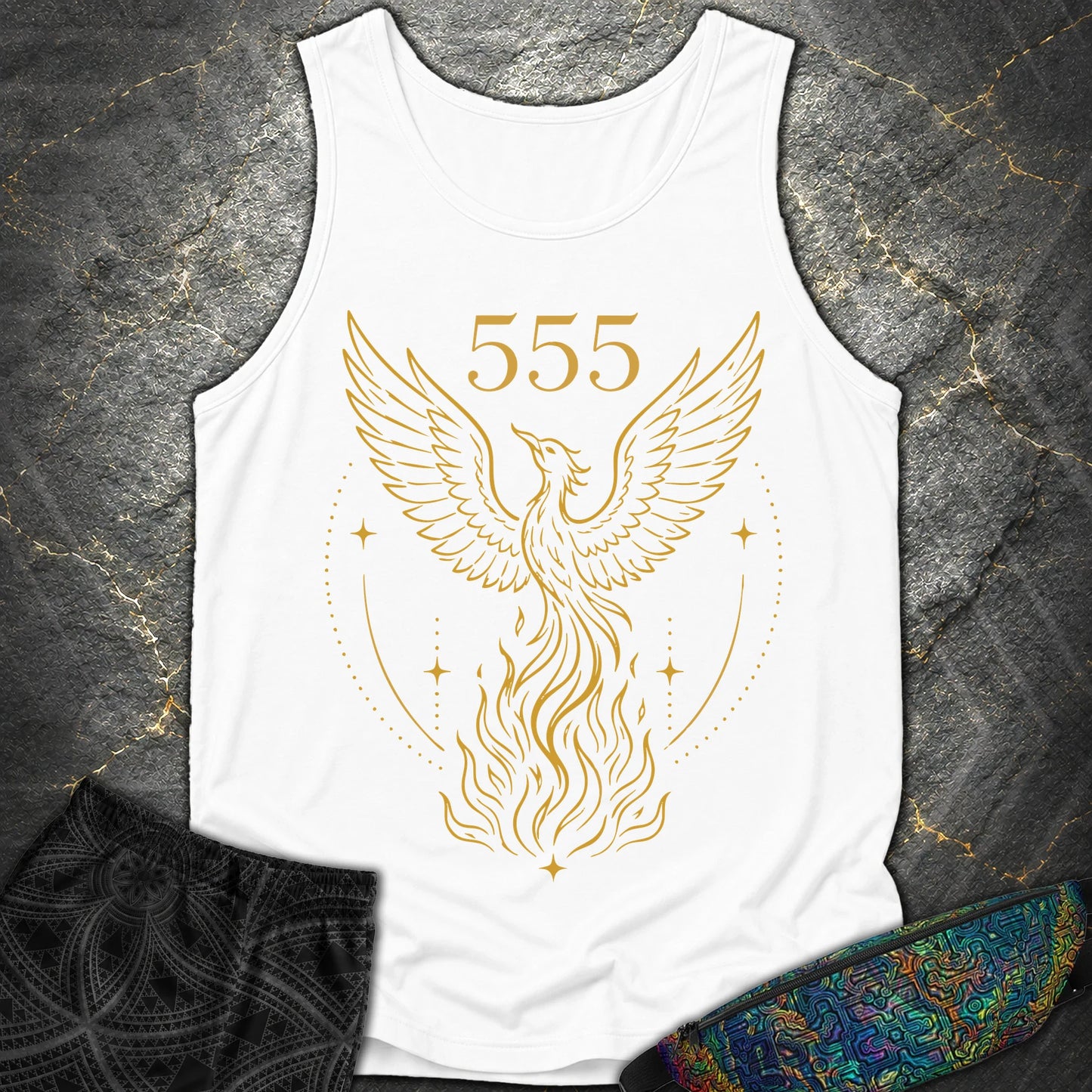 555 Angel Number Rebirth Comfort Tank Top - 555 Angel Number Rebirth Comfort Tank Top - White