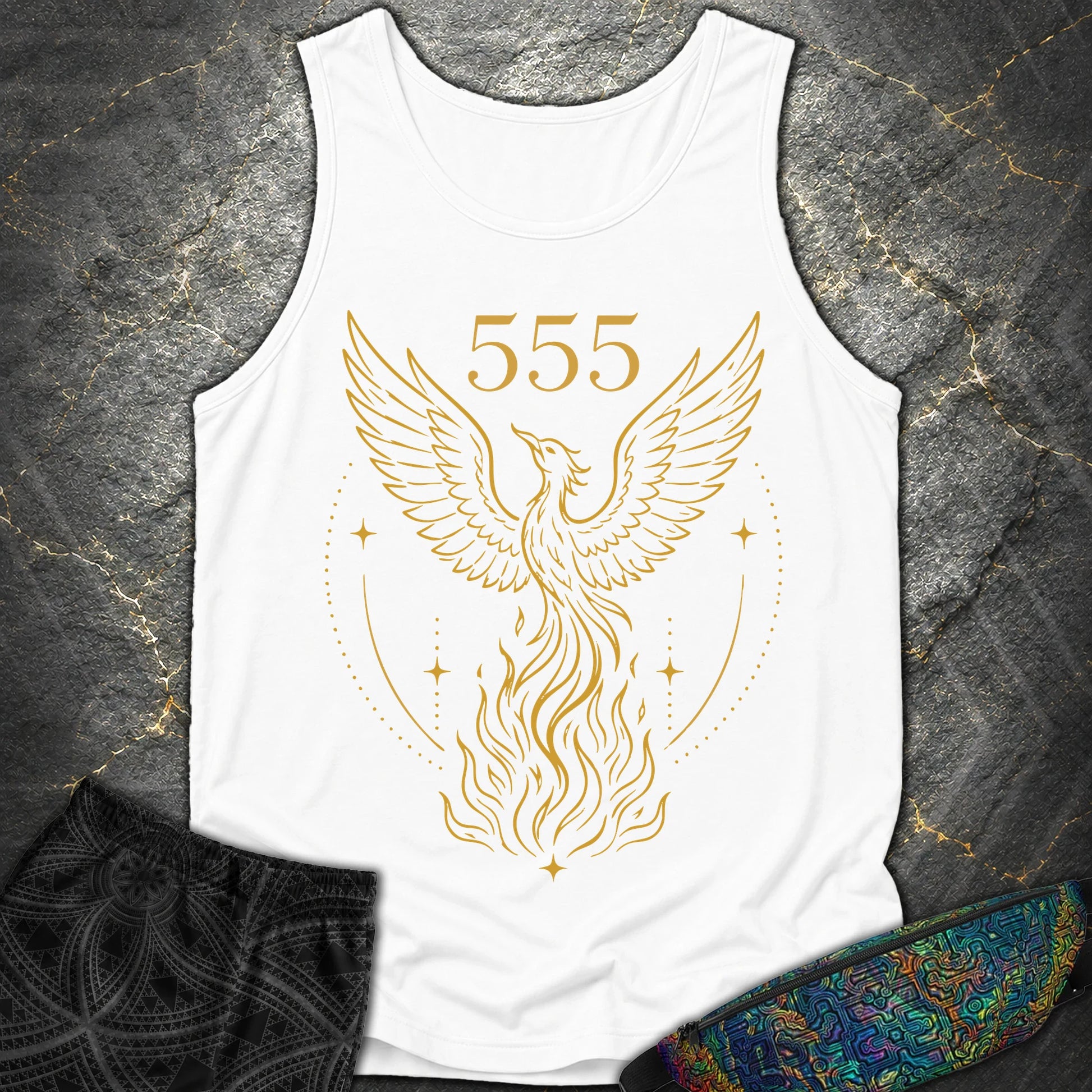 555 Angel Number Rebirth Comfort Tank Top - 555 Angel Number Rebirth Comfort Tank Top - White
