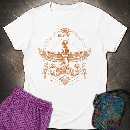 Winged Goddess of the Nile - Winged Goddess of the Nile Womens T-Shirt - White