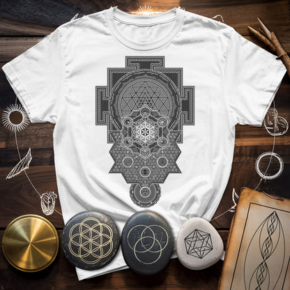 Sri Yantra Intricate Sacred Patterns T-Shirt
