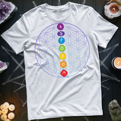 Chakras Flower Of Life T-Shirt