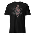 Serpent Sacred Geometry Shirt, Red Snake Metatron Cube Tee, Mystic Occult Geometric Spiritual T-Shirt