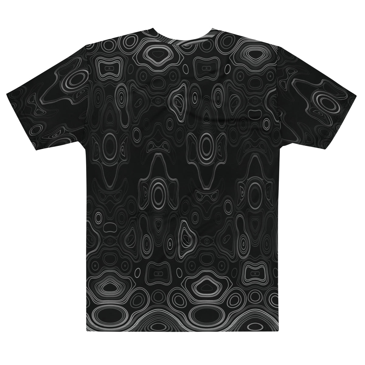 Psychedelic Waveform T-Shirt, Surreal Face Pattern, Visionary Art Tee Men's T-Shirt
