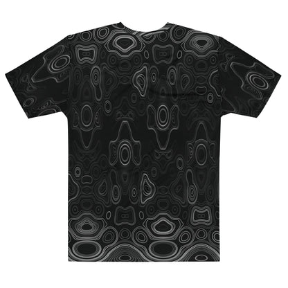 Psychedelic Waveform T-Shirt, Surreal Face Pattern, Visionary Art Tee Men's T-Shirt