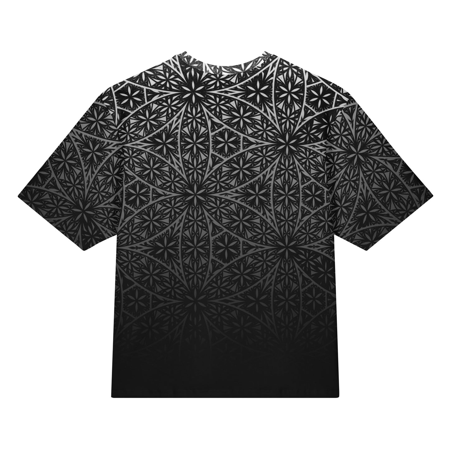 Flower Of Life Constrast Oversized Cotton T-shirt