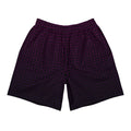 Dark Purple Hilbert Curve Athletic Long Shorts