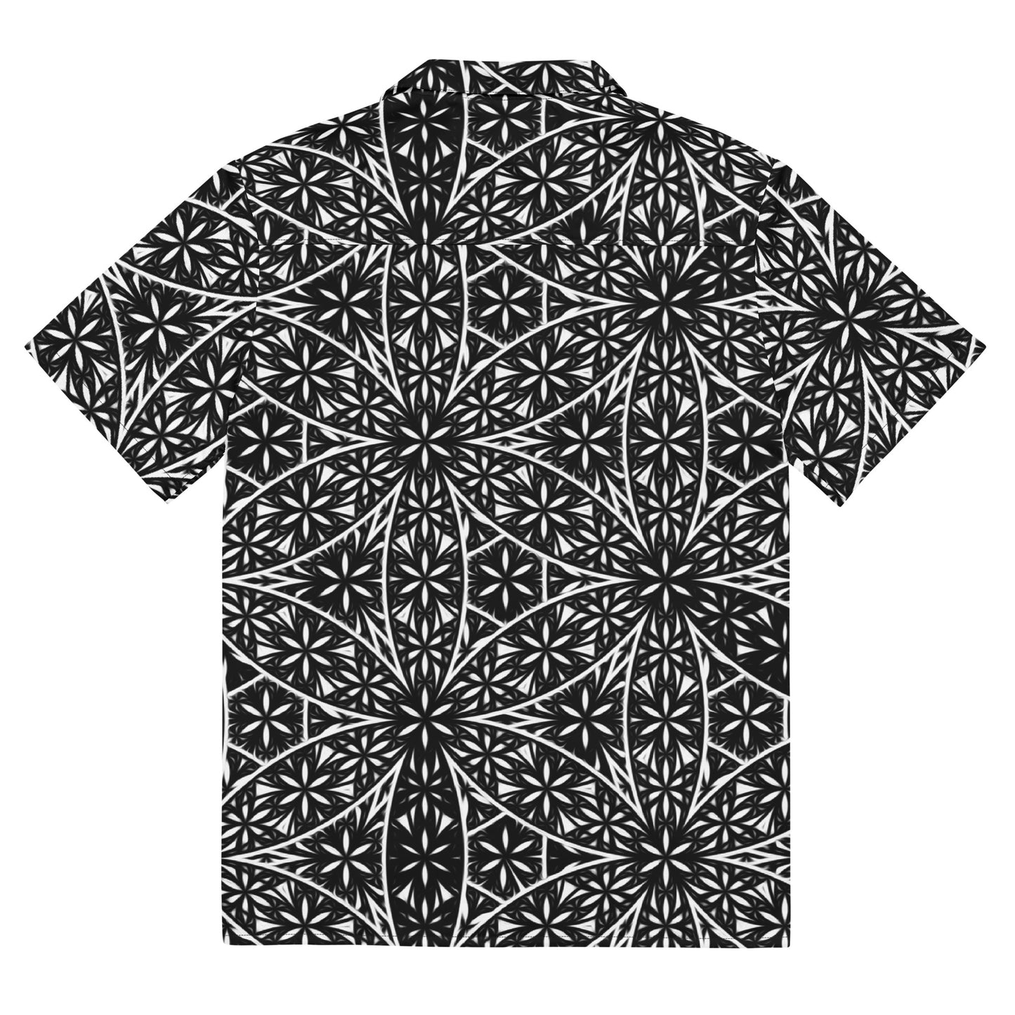 Flower Of Life Fractal Pattern | Sacred Geometry Clothing | Festival Wear | Intricate Geometric Pattern | Unisex button shirt