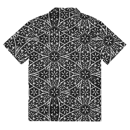 Flower Of Life Fractal Pattern | Sacred Geometry Clothing | Festival Wear | Intricate Geometric Pattern | Unisex button shirt