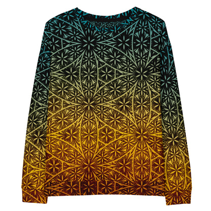 Fractal Flower of Life Retro Unisex Cotton Sweatshirt