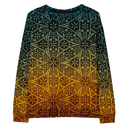 Fractal Flower of Life Retro Unisex Cotton Sweatshirt