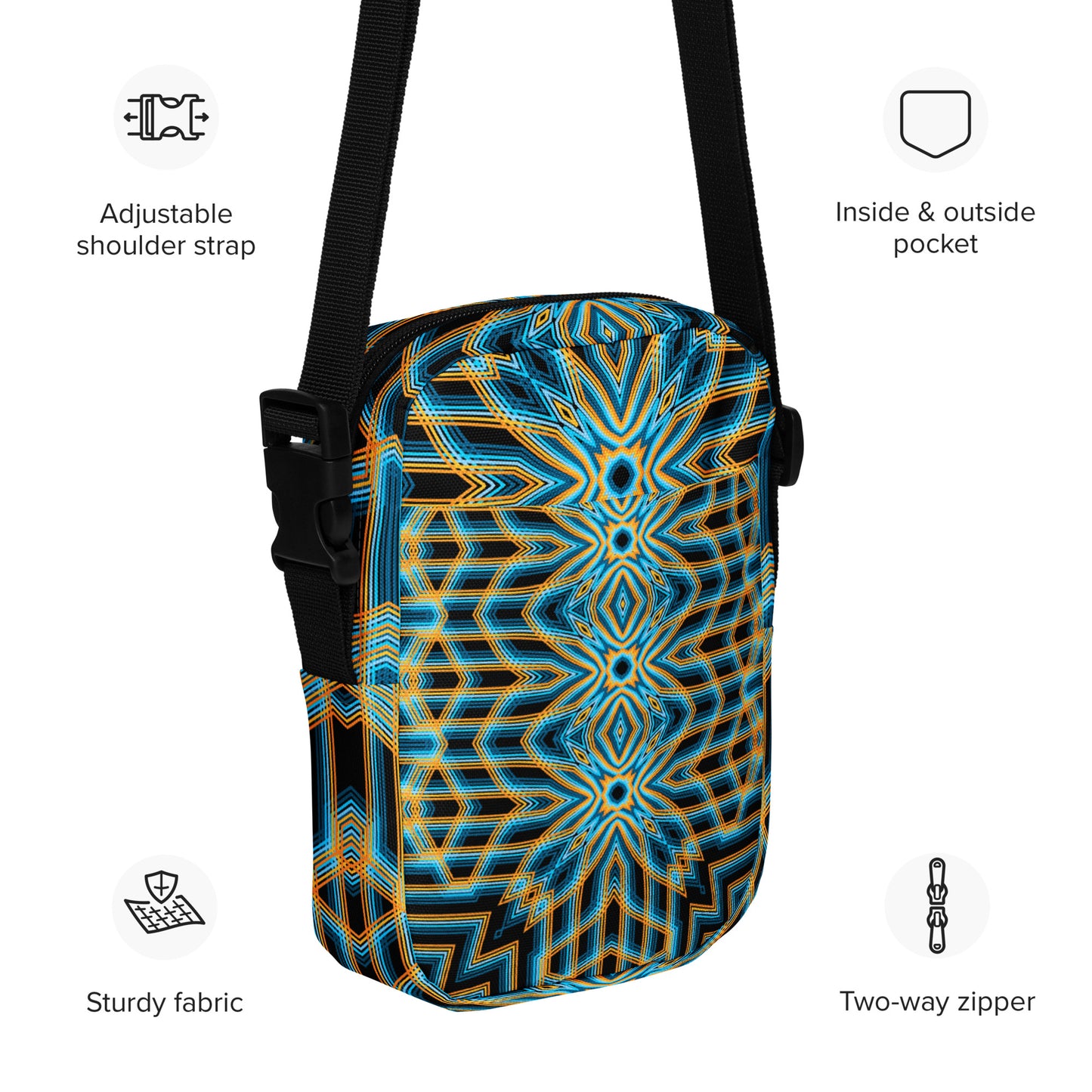 Psychedelic Geometry Utility crossbody bag