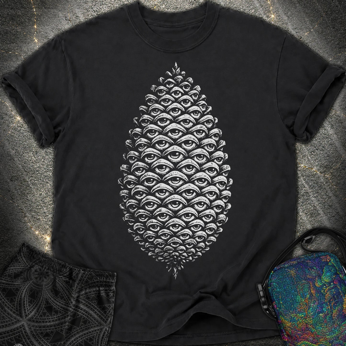 All Seeing Pinecone - All Seeing Pinecone Comfort T-Shirt - Black