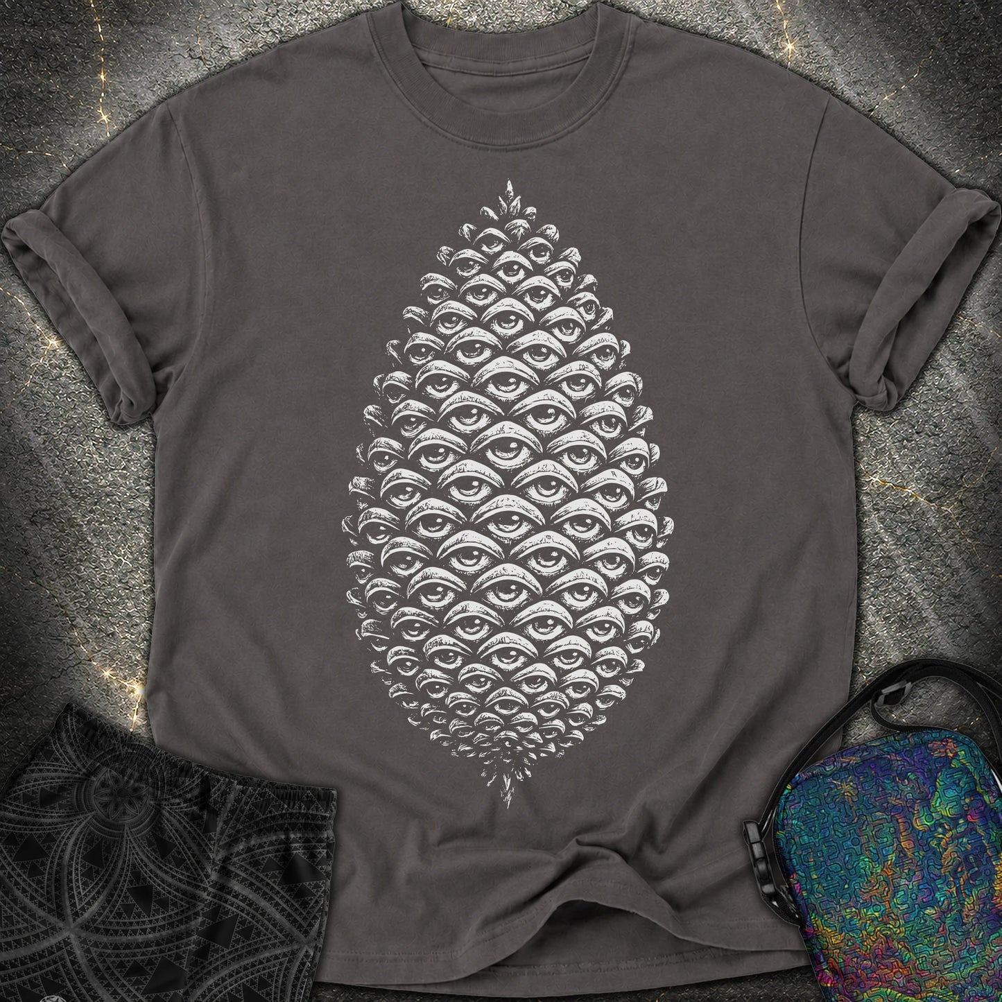 All Seeing Pinecone - All Seeing Pinecone Comfort T-Shirt - Graphite