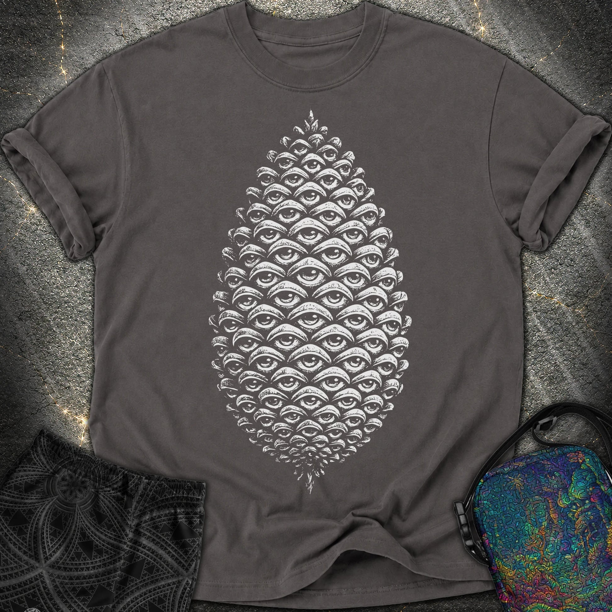 All Seeing Pinecone - All Seeing Pinecone Comfort T-Shirt - Graphite