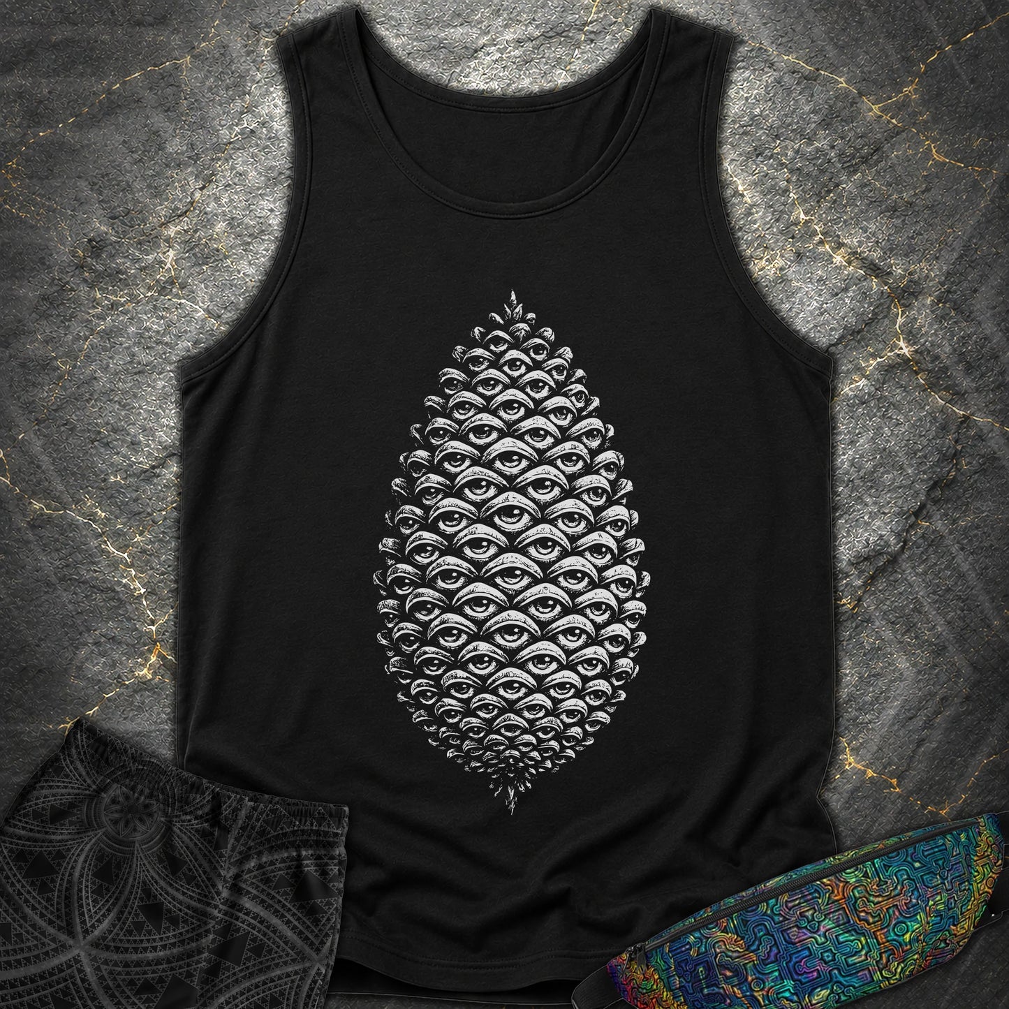 All Seeing Pinecone - All Seeing Pinecone Comfort Tank Top - Black