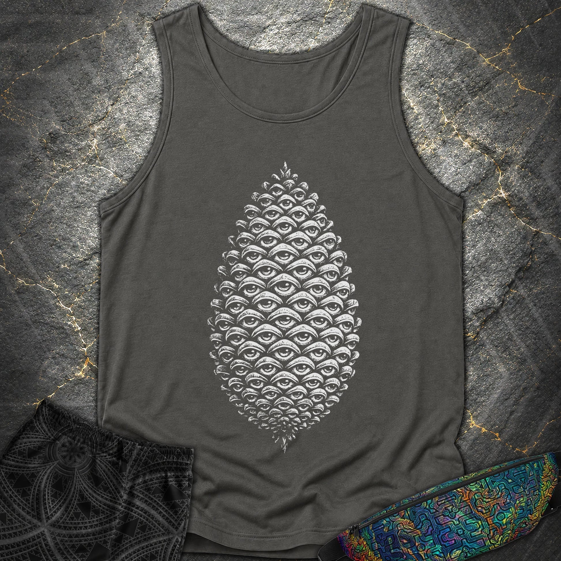 All Seeing Pinecone - All Seeing Pinecone Comfort Tank Top - Pepper