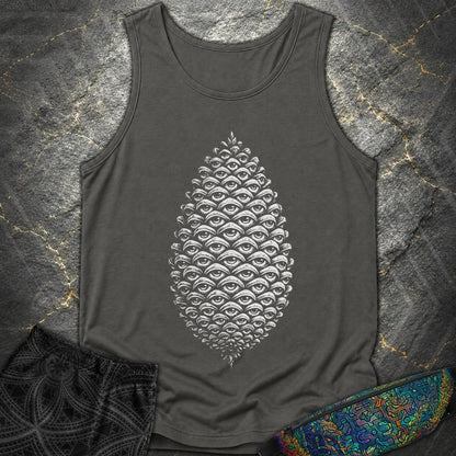 All Seeing Pinecone - All Seeing Pinecone Comfort Tank Top - Pepper